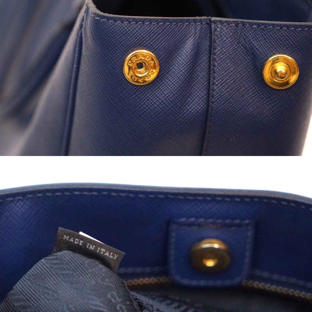 Prada Blue Saffiano Leather Lux Tote Bag - Picture 7 of 8